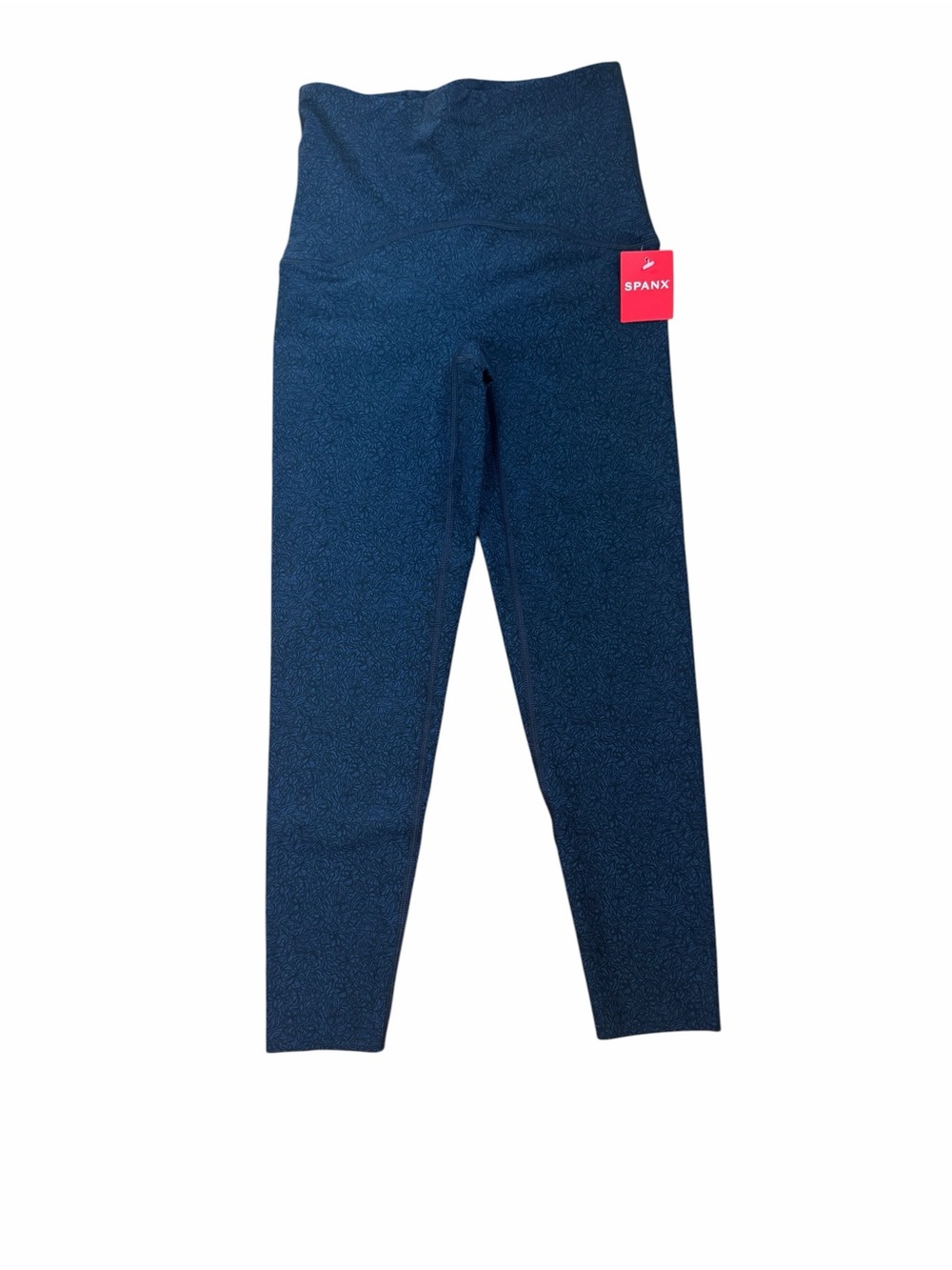 SPANX Shape Booty Boost 7/8 Navy Swirl Leggings Size Small Retail $98
